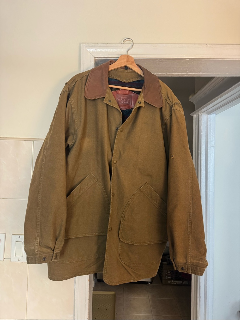 VTG Woolrich Men’s Chore Coat Jacket USA (Green-ish Brown) | XL